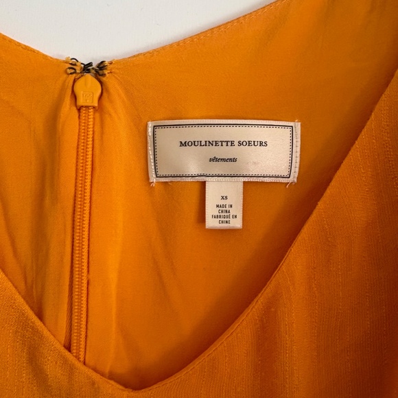 Anthropologie, Moulinette Soeurs Yellow Cold Shoulder Dress, XS - Picture 5 of 15